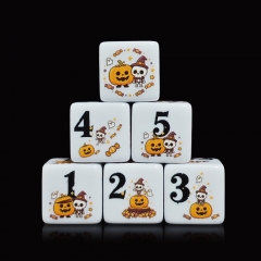 Pumpkin Skeleton D6 DICE (16MM)