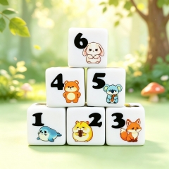 Cute Animal D6 DICE (16MM)
