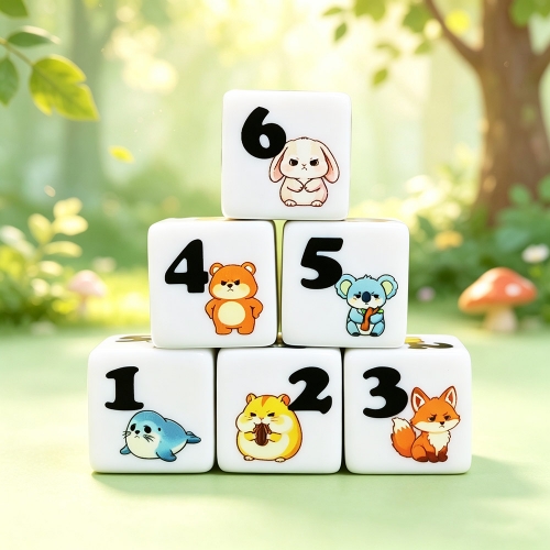 Cute Animal D6 DICE (16MM)