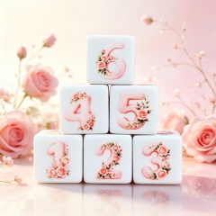 Rose Floral D6 DICE (16MM)