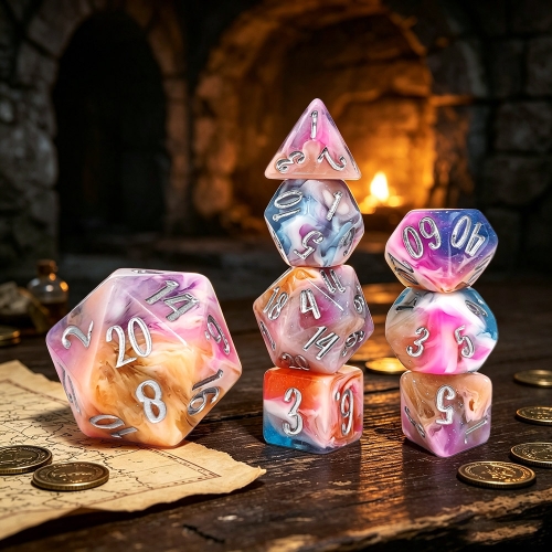 8PCS Glitter Dice