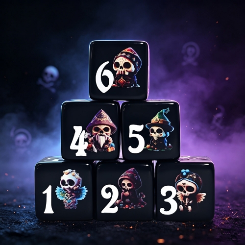 Skeleton Mage D6 DICE (16MM)