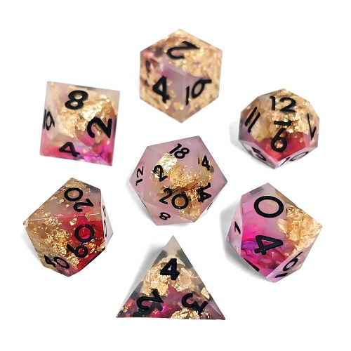 Colorful Foil Sharp Edge Dice