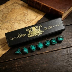 dice+balck rectangle leather box with pattern