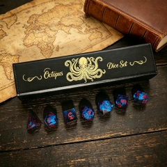 dice+balck rectangle leather box with pattern