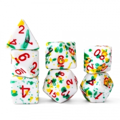 Colorful Splatter Painting Dice