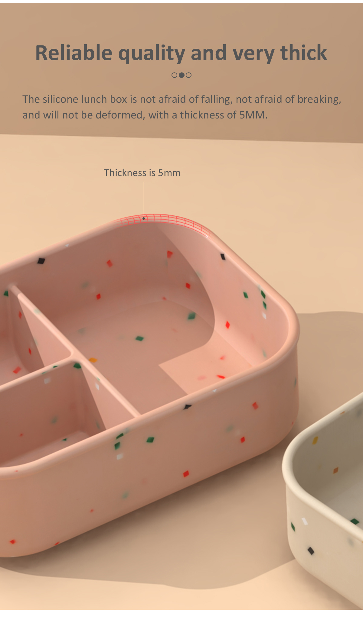 Confetti silicone lunch box,Confetti silicone lunch box