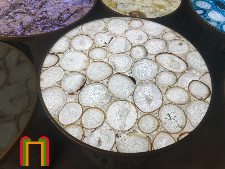 Crystal white Agate Slab Manufacturers & Suppliers From MOREONYX®️，China