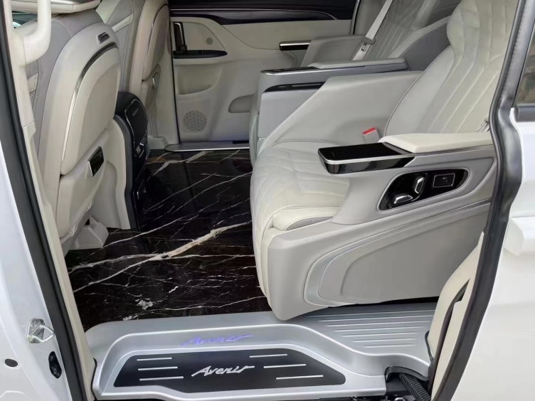 MOREONYX ultra thin marble panel used on business car floor