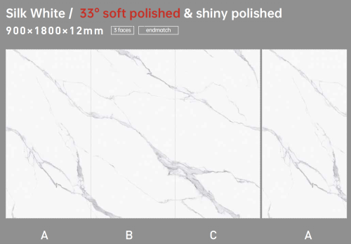 MOREONYX Silk White Soft polished sintered stone 900*1800*12 MM