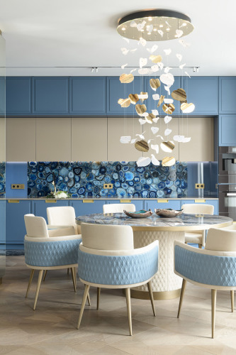 Uruguay blue Agate Stone for Luxury Villas| MOREONYX
