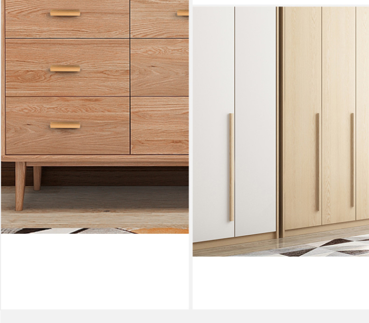 Natural Wood Furniture Handle Kitchen Cabinet Door Handles Drawer Pulls Beech Wooden Handles for Furniture Hardware
