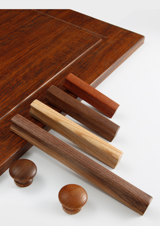 Natural Wood Furniture Handle Kitchen Cabinet Door Handles Drawer Pulls Beech Wooden Handles for Furniture Hardware