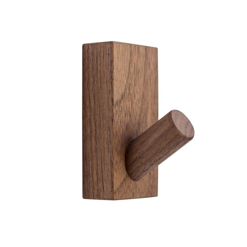 Nordic Natural Wooden Coat Hook Wall Mounted Study Clothes Scarf Hat Bag Towel Rack Hanging Storage Hanger Heavy Home Organizer