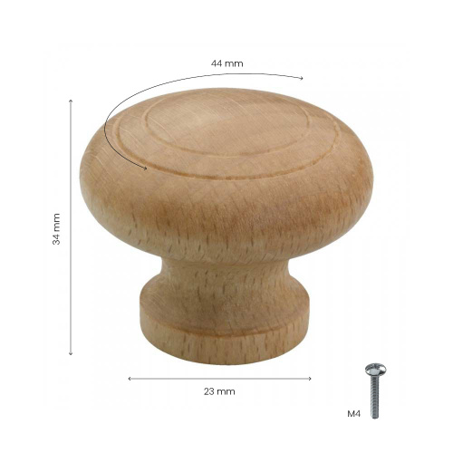 Cabinet Knob Split-Beech