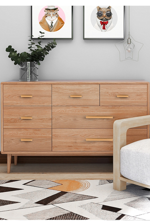 Natural Wood Furniture Handle Kitchen Cabinet Door Handles Drawer Pulls Beech Wooden Handles for Furniture Hardware