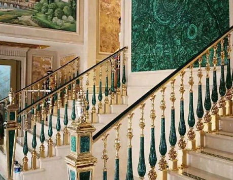 MOREONYX Semi-Precious Stone Malachite House Decor