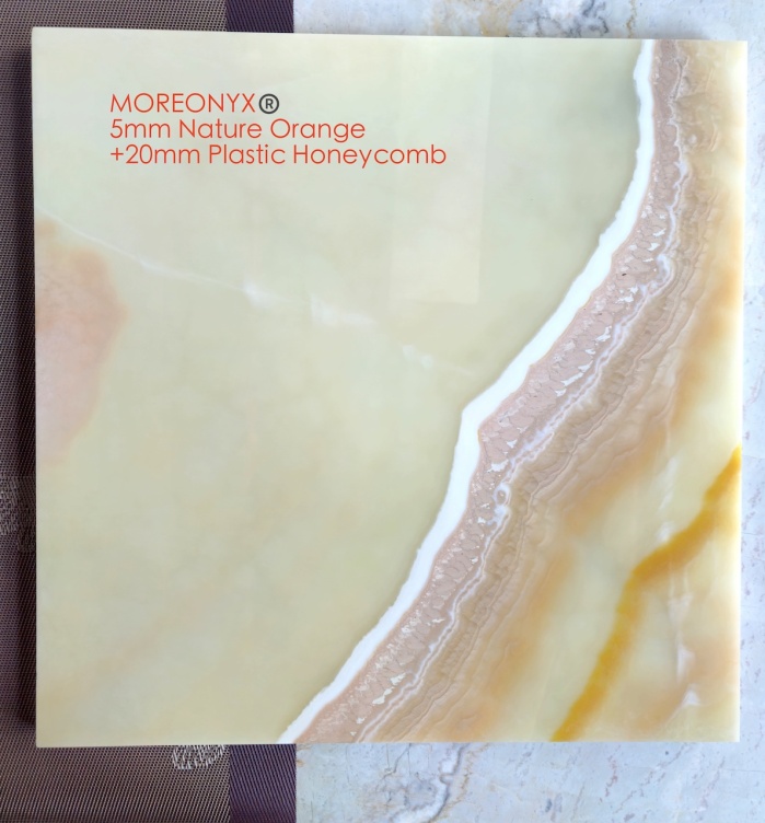 MOREONYX Orange Onyx Lightweight System Composite with 20mm Plastic Honeycomb