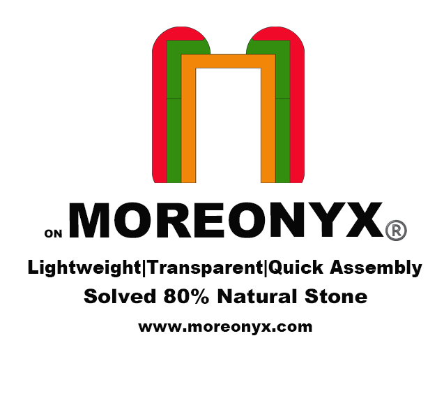 MOREONYX Orange Onyx Lightweight System Composite with 20mm Plastic Honeycomb