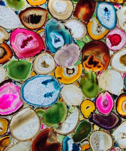 Backlit Colorful Agate Slab,Semi-Precious Stone from MOREONYX China