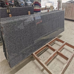 Hainan G654 flamed brushed black granite Tiles For Wall Cladding