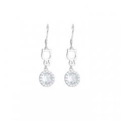 Wholesale earrings/round earrings/zirconia earrings
