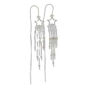 Pentagram Earrings / Unique Earrings	 / Tassel Earrings