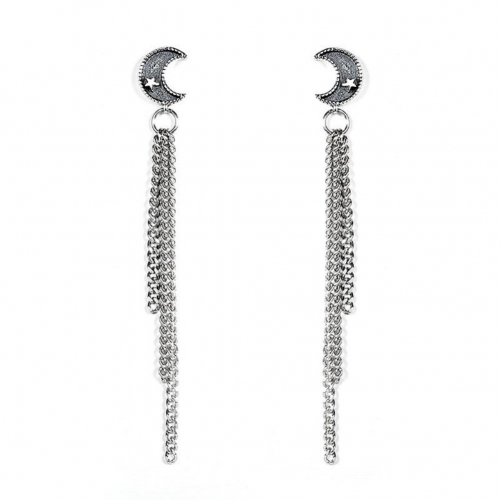 Wholesale Earrings/Silver Earrings/Moon Earrings