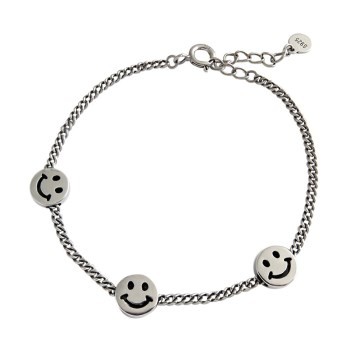 bracelets for women/silver bracelet/smile ring