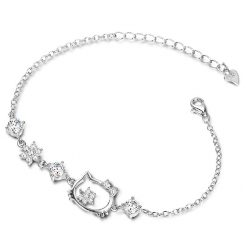 silver bracelet/crystal bracelet/dainty bracelet