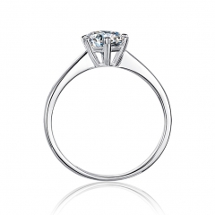 promise ring/moissanite engagement ring/sterling silver ring