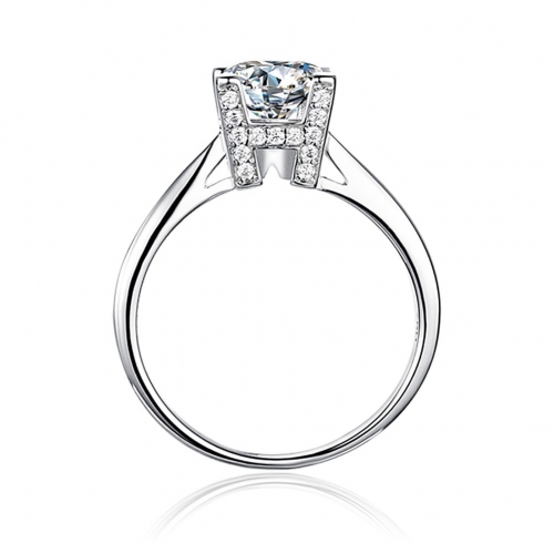Moissanite Ring/Promise Ring/Sterling Silver Ring