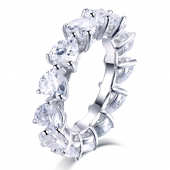 Zirconia Ring/Sterling Silver Ring/Heart Ring