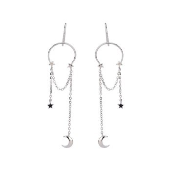 Star Earrings/Moon Earrings/Silver Earrings