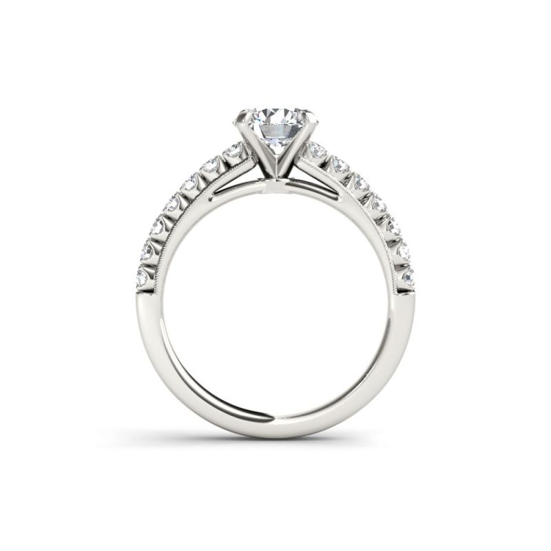 Customized 14K Moissanite Engagement Ring in Gold