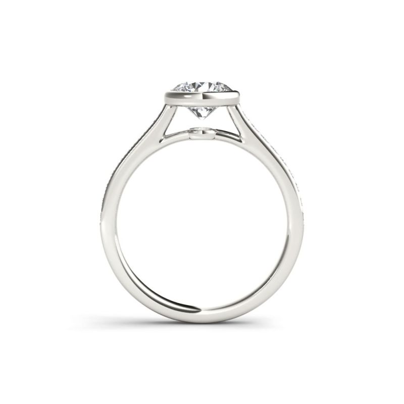 14k Bezel Set Moissanite Ring: Customized Brilliance