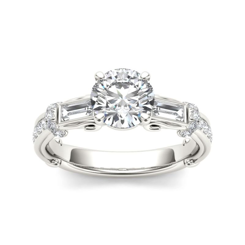 Customized 14K Moissanite Baguette Engagement Ring