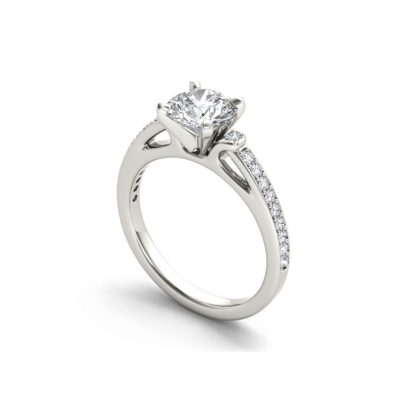 Personalized 14k Moissanite Proposal Ring: Crafted with Love