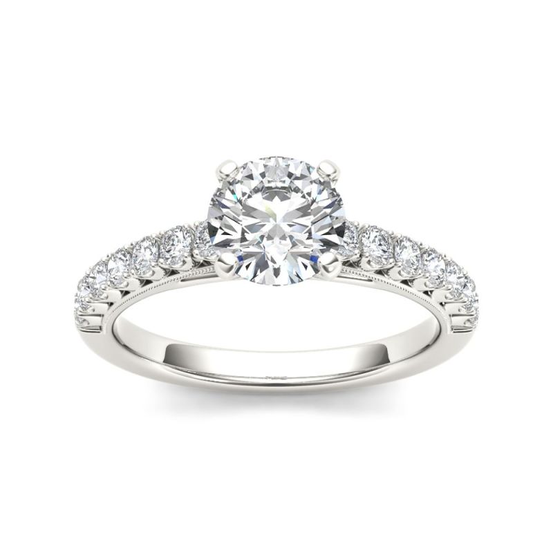 Customized 14K Moissanite Engagement Ring in Gold