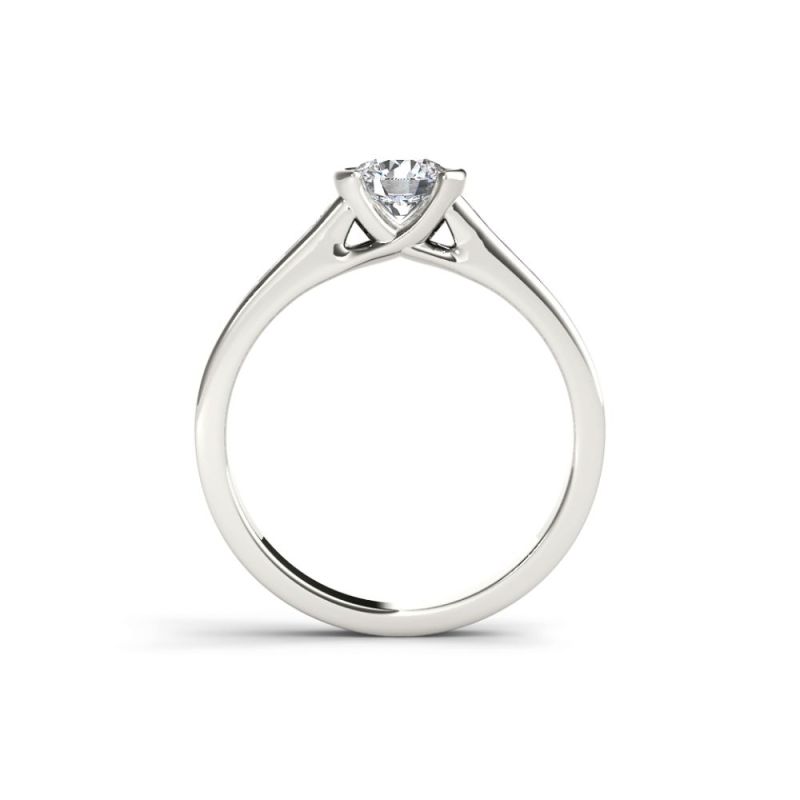 14K Half Bezel Set Engagement Ring: Exquisite Craftsmanship for Eternal Love