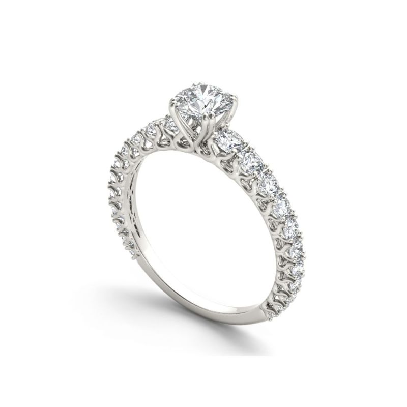 14K Gold Engagement Prong Set Ring: Exquisite Craftsmanship for Eternal Love