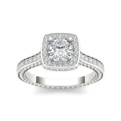 Personalized 14K Moissanite Halo Wedding Factory Rings