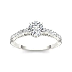 Custom 14K Moissanite Engagement Ring