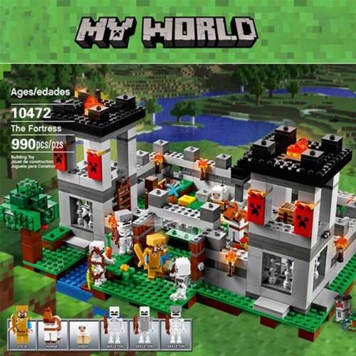 Bela 10472 The Fortress Minecraft Building Blocks 990pcs Bricks Toys Shipped from China 21127