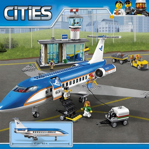 02043 City Series Airport Passenger Terminal Building Blocks 694pcs Bricks Toys 60104 Ship From China