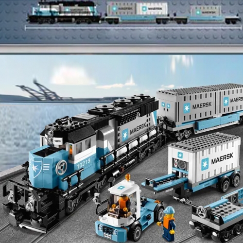 KING 91006 X19049 / Customized 40013 Maersk Train Expert 10219 Building Block 1237pcs Bricks from China