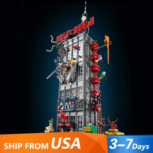 KING 55886  Super Hero Series Daily Bugle Building Blocks 3772pcs Bricks Toys 76178 Ship From USA 3-7 Days Delivery