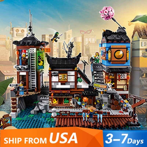 Lari 10941 NINJAGO City Docks Ninjago Movie 3553pcs Ship from USA 3-7 Day Delivery 70657