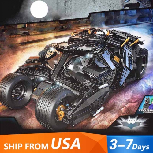 BBuildingBlock96071 Batman Chariot Building Blocks 1869pcs Bricks 76023 Toys Model Ship From USA 3-7 Days Delivery