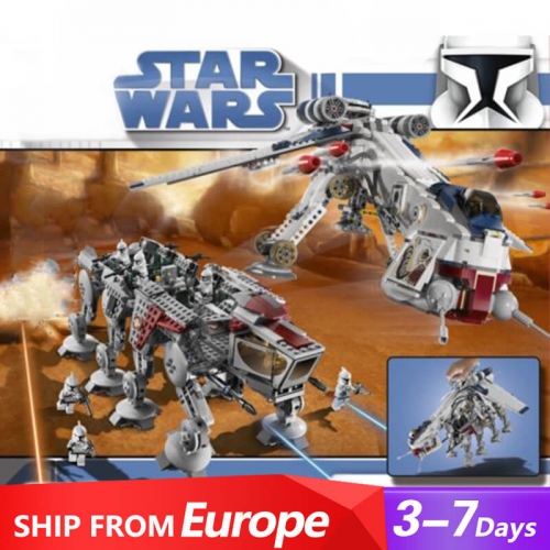 KING 19014 Republic Dropship with AT-OT Walker 1758+PCS Building Block Brick 10195 Ship from Europe 3-7 Day Delivery